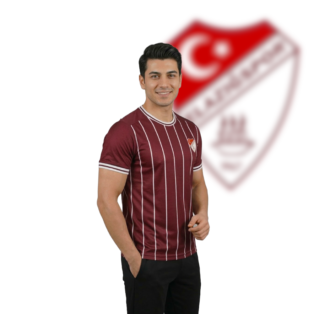 Bordo İnce Çizgili Taraftar Forma